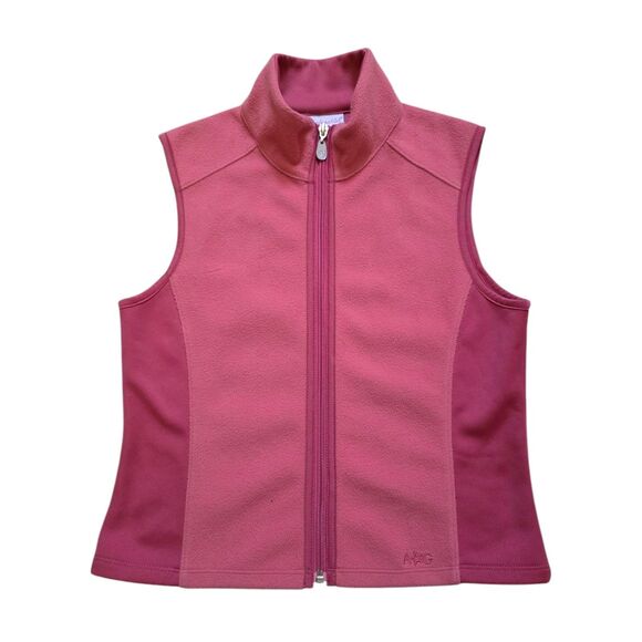 American Girl Vest Dress Like Your Doll Fleece Pink Full Zip Size 14 Wilderness